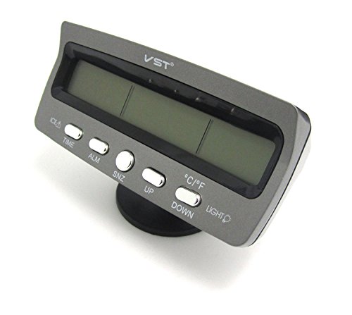 12V Car Voltage Monitor Meter Thermometer with Temperature/ Time LCD Display - Image 3
