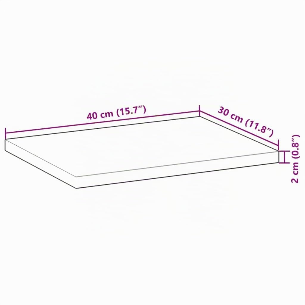 vidaXL Étagère Flottante 40x30x2 cm Bois d'acacia Massif Non traité