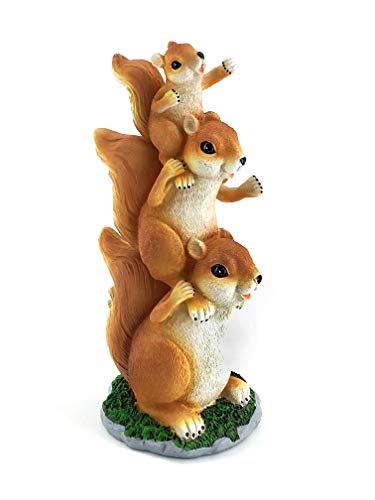 Estatua ardilla Bellaa 12 pulg para jardín y patio miniatura 3