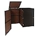 Produktbild 2er-Mülltonnenverkleidung HWC-E25, Mülltonnenbox Mülltonnenabdeckung, Poly-Rattan 2x120l - braun