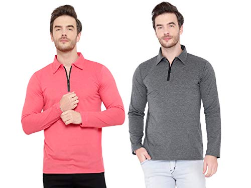 Image of Men's Full Sleeve Zip Collared Neck Pack of 2
