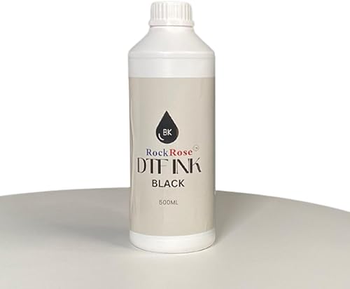 RockRose Repuesto de tinta de transferencia negra DTF - Botella de 16.9 fl oz para películas de transferencia de calor e impresoras DTF Negro - 16.9