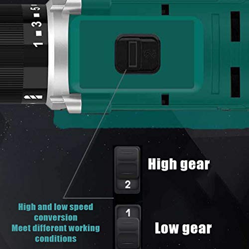 Elektrischer Akkuschrauber mit Arbeitslicht und Zubehör-Kit Wiederaufladbarer Akku-Schlagbohrschrauber zum Schrauben, Befestigen und leichten Bohren zum Selbermachen – Bild 6