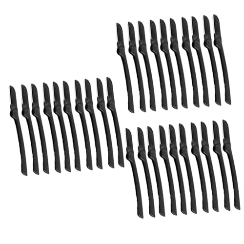 FOMIYES 3sets Stainless Steel Eyebrow Razor Set Grooming Kit Trimmer Scissors for Shaping 10pcs*3