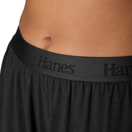 Image of Hanes Women's Originals Sleep Shorts, 2-Pack, Comfywear Supersoft Lounge Shorts Pack, 3.25 inch