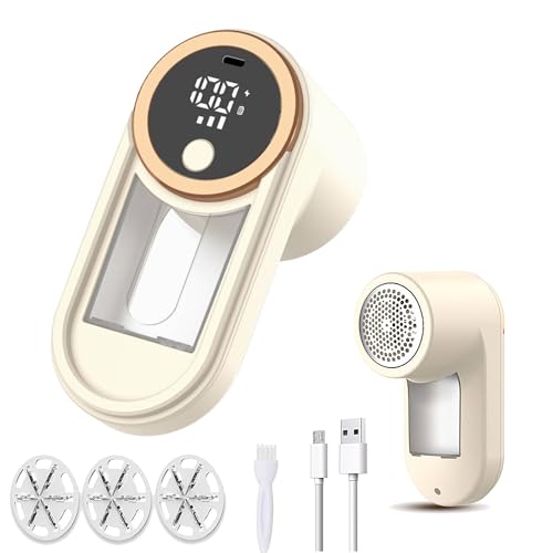 Catálogo de Quitapelusas los más solicitados. 45 VOURTM Quitapelusas Eléctrico para Ropa Recargable con Pantalla LED, 3 Velocidades Ajustables y 6 Cuchillas Ultra Afiladas, Incluye Cepillo y 3 Repuestos, para...