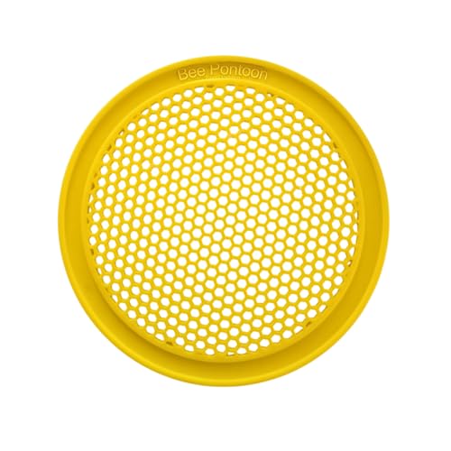 Bee Pontoon Bee Watering Station, Butterfly Watering Station, Garden Decor, Beekeeping Supplies - Circular Yellow 1-Pack