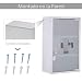 HOMCOM Botiquin Baño Botiquín Medicina Primeros Auxilios Acero Inoxidable 50x30x18 cm