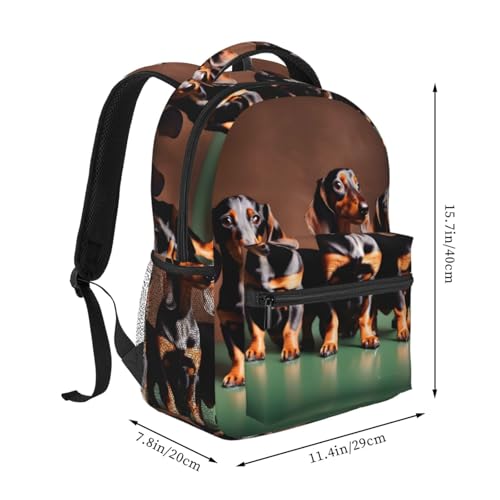 Mochila de senderismo Dachshund EdWal evita lluvia y suciedad portátil 2