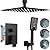 Aolemi Matte Black Shower System Ceiling Mount 12 Inch Rain Shower Head with 3 Functions ABS Handheld Spray Luxury High Pressure Shower Combo Set Rough-in Valve and Shower Trim Included Bathroom