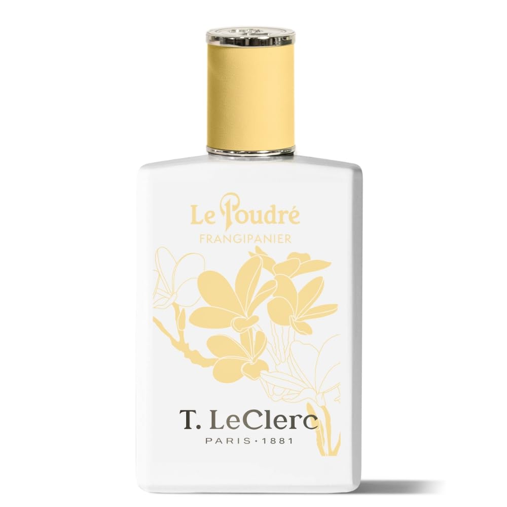 T.LeClerc - Parfum Poudré 50ML - Frangipanier - Eau de parfum Femme - Fleur de Frangipanier, Vanille, Musc - Longue Tenue - Fabriqué en France à Grasse