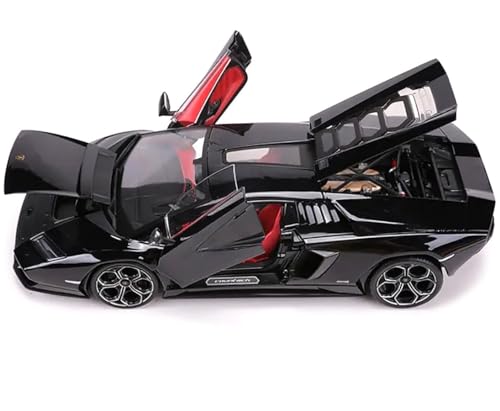 Lambo Countach LPI 800-4 Negro con Interior Rojo 1:18