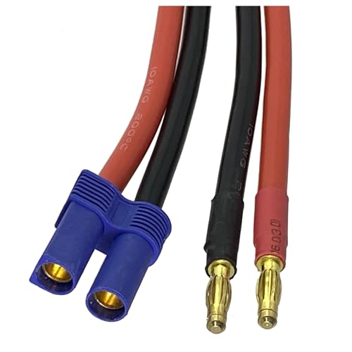 Cable EC5 a banana de 4 mm para carga de baterías RC en pistas 2