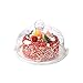 Dirgee Break Resistant klare Plastikkuchenplatte mit Abdeckung, abgedeckter Dessertanzeige, Cupcake-Gebäck und Pie-Server mit Kuppel, 11,8"Dia, leicht zu reinigen | bleibt cool