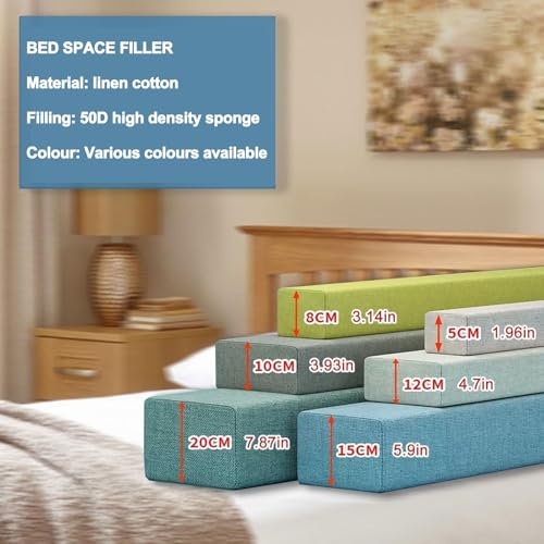Matratzenfüller/Bettlückenfüller, Kopfteilkissen, Matratzenverlängerung für Twin-/Full-/Queen-/Kingsize-Betten, Zwischenraumfüller zwischen Matratze, Kopfteil und Wand(Size:90x5x5cm/35x2x2in,Color:#2)