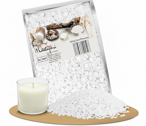 Montegoni Paraffinwachs für Kerzen - Verschiedene Größen 900g/1/2/3/4,5/10 kg - Kerzenwachs, Wachsgranulat pastillen, Kerzenwachs zum gießen | Beste Qualität aus Deutschland, Wachs für Kerzen