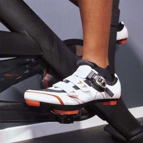 Image of KESCOO Unisex Cycling Shoes Compatible with Peloton Bike & SPD Indoor Outdoor Road Bike Cycling Shoe for Men Women, 1 Hook and Loop Strap, with Delta Cleats