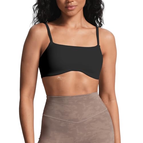 Aoxjox Women's Define Sculpt Bandeau Bras Workout Curved Training Fitness Running Yoga Crop Tank