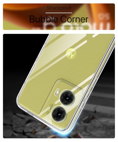 Image of WOW IMAGINE Crystal Clear Transparent Back Case Cover for Motorola Moto G85 5G | Full Device & Camera Protection Shockproof TPU | Flexible Silicone Back Cover Case - Transparent