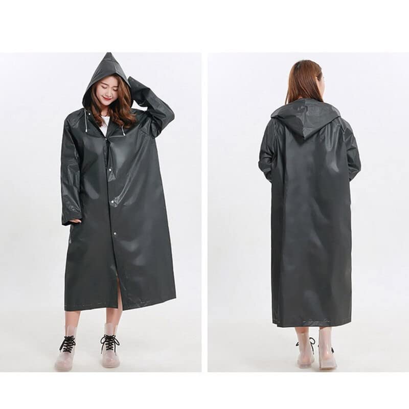 Image of AUGEN By Visions India Women EVA Waterproof Transparent Rain Coat Hooded Outdoor Water Resistant Portable Raincoat Suit for Unisex EVA Rain Coat (Free Size)