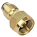 GASPRO 1 lb Propane Tank Refill Adapter, Universal Mini Propane Fill Adapter for Disposable Small Propane Bottle, 100% Solid Brass Valve with Safety Protection