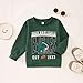 GLIGLITTR Toddler Girl Boy Football Sweatshirt Sundays are for The Birds Game Day Outfit Kids Football Fans Long Sleeve Shirt(Green,4-5T)