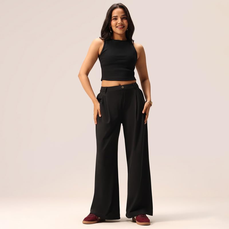 Image of BlissClub Womens Blissentials Crop Tank, Stretchy Fabric, Tailored Comfortable Fit, Everyday Essential