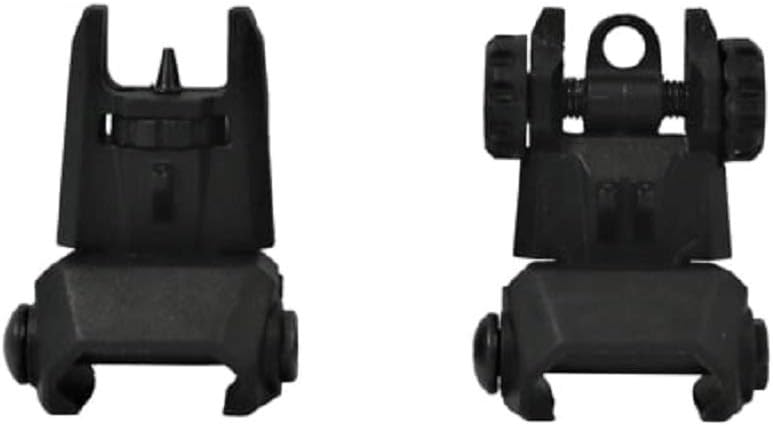 American Tactical ATI Flip Up Front and Rear Backup Sights Polymer ATISIGHTSETP, Black