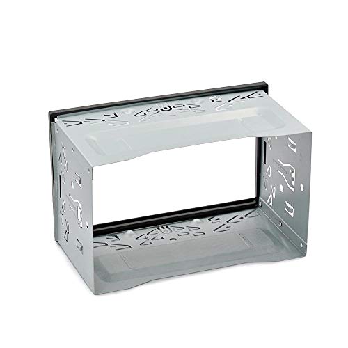 Universal Double Din Installation Slot Metal Car Stereo Radio Mounting Frame Car Radio In-Dash Mounting Chassis Complete Fitting Kit For Double 2 Din Car Dvd Player Radio Black #TOP3