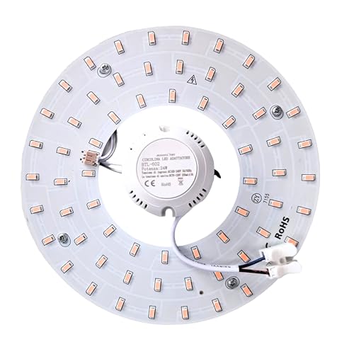 YASTA Circolina LED 24W Luce Calda 3000K SMD 5730 Ø 19cm Forma Corona KIt Modulo Di Ricambio Magnetico Per Plafoniere Classiche BTL-602