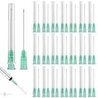 kayqbonke 100 Stück Abgabe Tube mit Deckel, 21G 0,8-38mm Edelstahl Industrie Laborzubehör, Einzeln Verpackt, Spritzen Nadeln Stumpfe Spritze für Nachfüllen Liquid, Tinten, Kleben