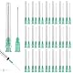 kayqbonke 100 Stück Abgabe Tube mit Deckel, 21G 0,8-38mm Edelstahl Industrie Laborzubehör, Einzeln Verpackt, Spritzen Nadeln Stumpfe Spritze für Nachfüllen Liquid, Tinten, Kleben
