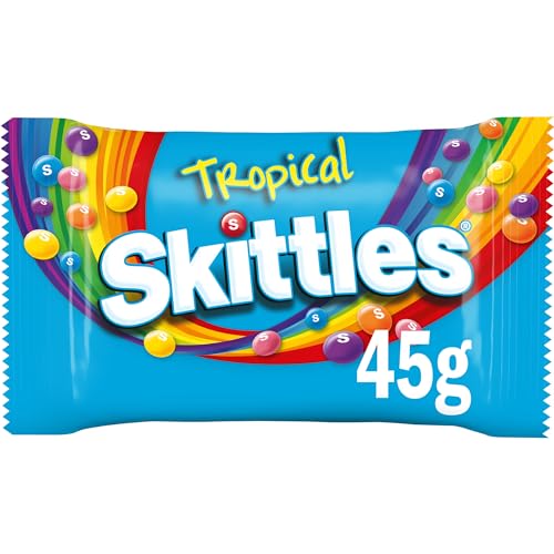 Skittles Tropical Chewy Candies Sweets Bag, 36 pack X 45 g