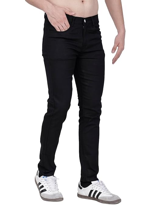 cabrrr Men’s Plain Black Comfort Jeans-picture-13