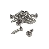 YJB PARTS ピックガード用ビス ミリサイズ 15本入り 日本製 (クローム)