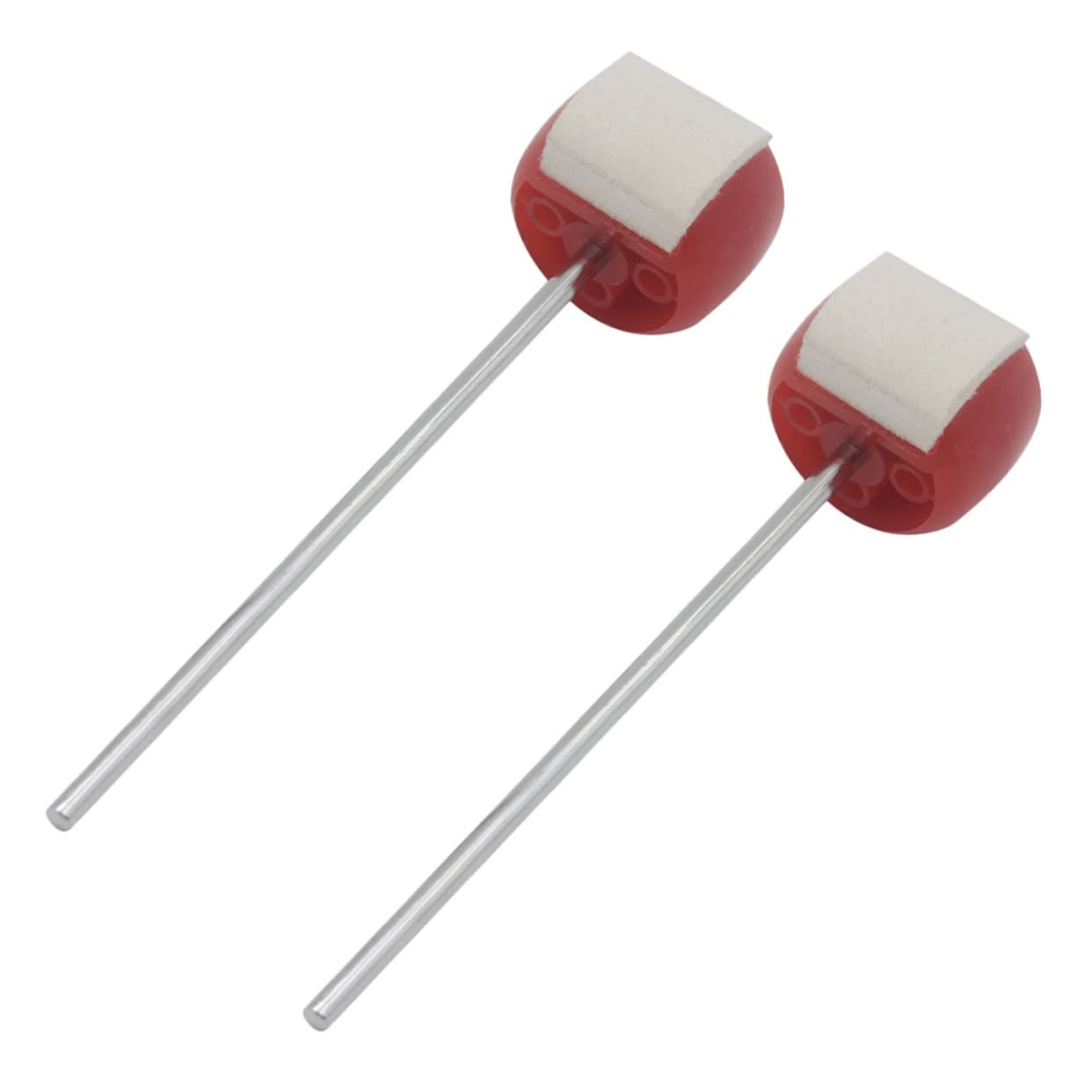NULYLU Bass Drum Pedal Beater Mallets 2 Pcs Felt Drum Beaters Metal Core Set Accessories
