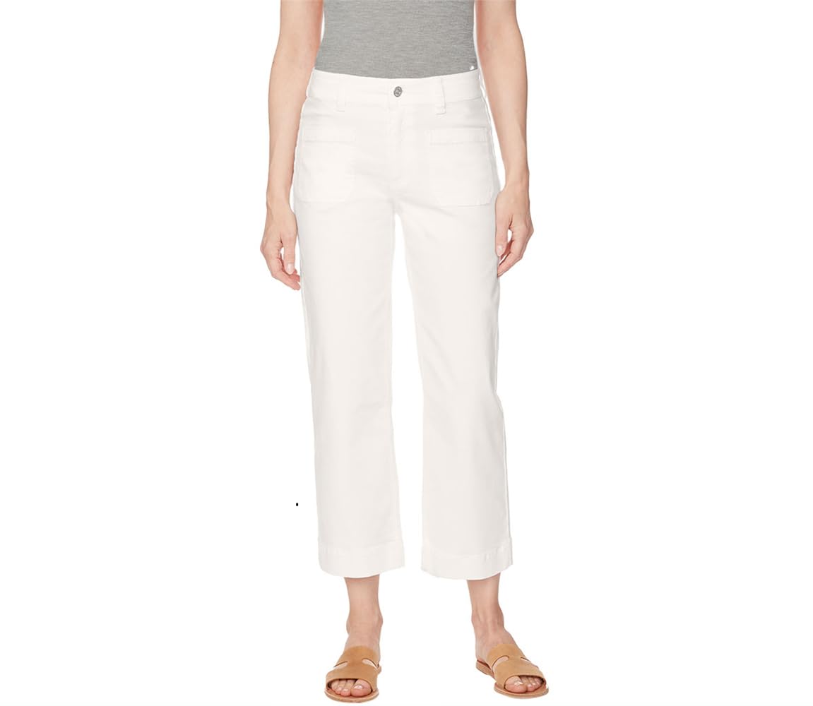 Buffalo David Bitton Ladies High-Rise Brigette Soft Stretch Crop Pant US Numeric 8 Regular Regular White