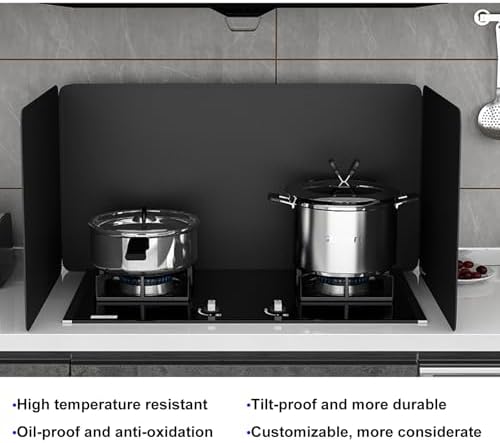 Foldable Nonstick Oil Splash Guard - 30x30cm Cooking Splatter Shield, Easy to Clean, Customizable Kitchen Protector, Perfect for Frying & Grilling, Durable & Reusable