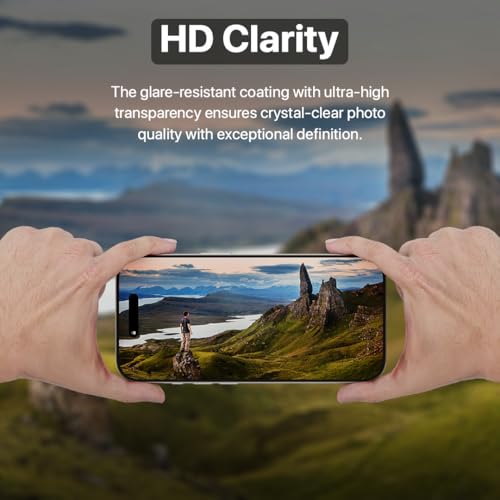 Image of CASEGEAR Clear Camera Lens Protector Compatible With iPhone 16 Pro /16 Pro Max | HD Clarity | Scratch Resistant | Complete Coverage | Easy Installation