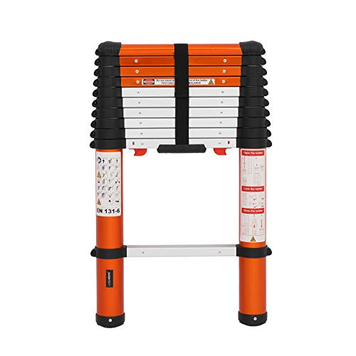 Luisladders 10.5ft Telescoping Ladder Aluminum Telescopic Extension EN131 330 Pound Capacity Tall Multi Purpose …