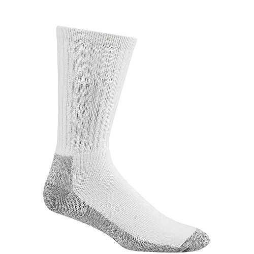 Wigwam At Work Crew 3-Pack S1221 Sock, White/Sweatshirt Grey Lt - LG