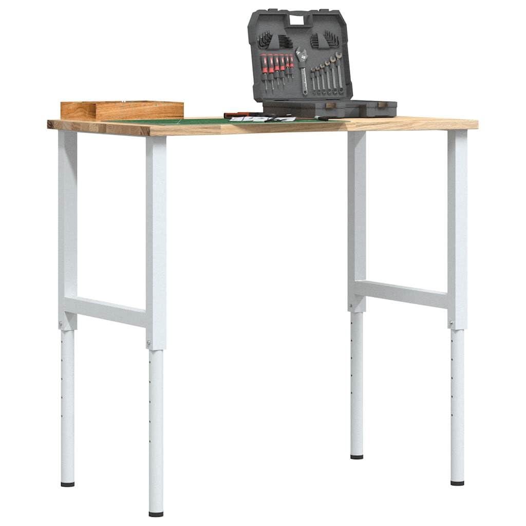 Genérico Banco de Trabajo Madera Maciza de Roble 100x60x(71,5-98) cm,Bricolaje,Accesorios de Bricolaje,Organización y Almacenamiento de Herramientas,Mesas de Trabajo,Marrón,17.6 kg,3309717
