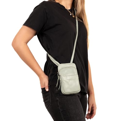 Cell Phone Carrying Case Shay Leather RFID Crossbody Bag2