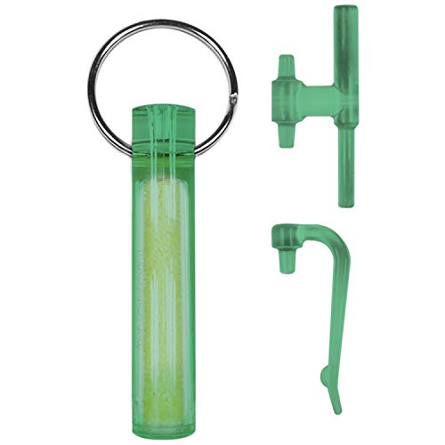 Image of GEAR AID Ni Glo 2 inch UV Rechargeable Glowing Keychain - Multi-Purpose Glow-in-the-Dark Accessory for Camping
