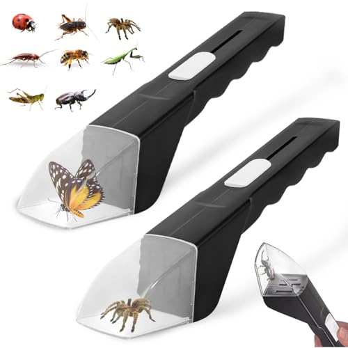2 Piezas Atrapa Insectos, Atrapa Arañas, Trampa para Insectos, Herramienta Atrapa Insecto Vivos, Mano Trampa para Arañas para Uso en el Hogar y Jardín para Arañas Libélulas Grillos,Kiuiom