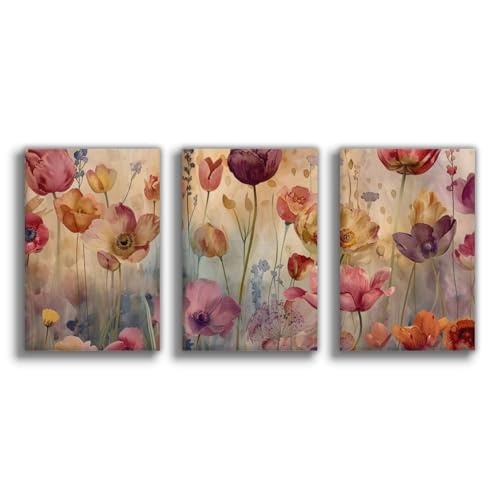 Impression sur toile fleurs de qualité supérieure déco murale 50x75