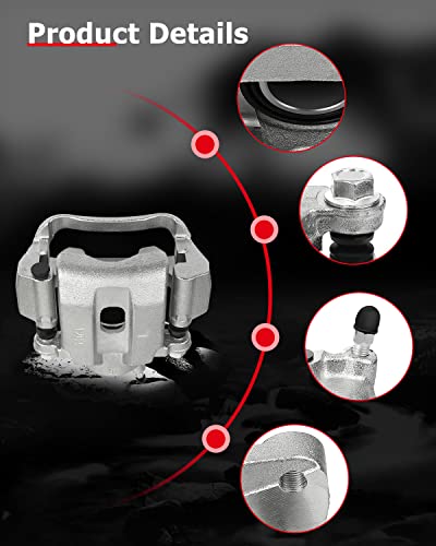 Image of cciyu 19B3277 19B3276 Rear Left & Right Brake Calipers With Bracket For Toyota For Sequoia 2008-2015,For Toyota For Tundra 2007-2015 Driver & Passenger Side