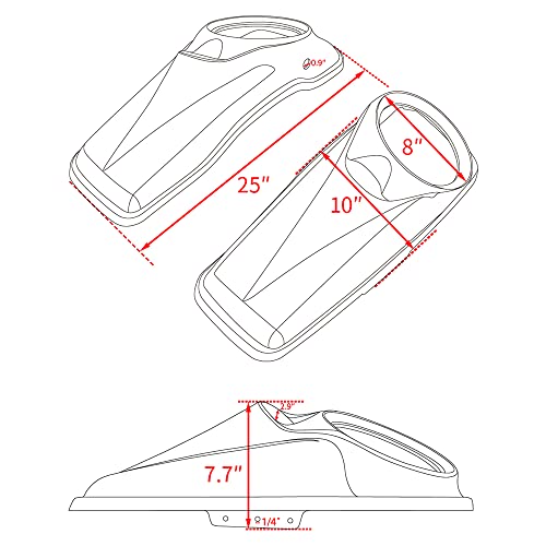 Tapas para bocinas de alforjas de moto Moto Onfire 8 pulgadas Scorched Orange para Harley Touring 2014+ miniatura 5