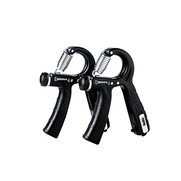 steelway-Hand-Grip-Exerciser-Strengthener-2-PackGrip-Trainer-Finger-Forearm-Exerciser-with-Counter-Adjustable-Resistance-from-11-132-LB-Portable-Forearm-Exercise-Equipment