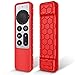 Produktbild Fintie Fernbedienung Hülle für Apple TV 4K / HD Siri Remote 2022 2021 (3. / 2. Gen) - [Bienenstock Serie] Leichte rutschfeste Stoßfeste Silikon Schutzhülle Slim Case Cover, Rot